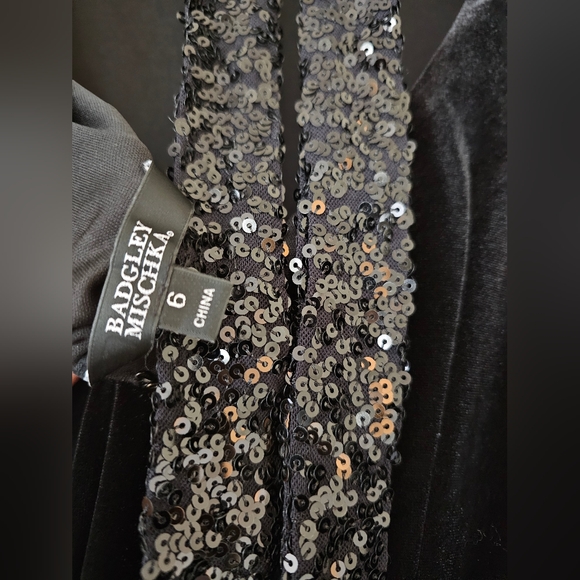 Badgley Mischka Black Velvet Jumpsuit - Picture 11 of 11